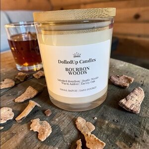 9oz Bourbon Woods Soy Candle | Handmade | Bourbon Cedar Oak Scent